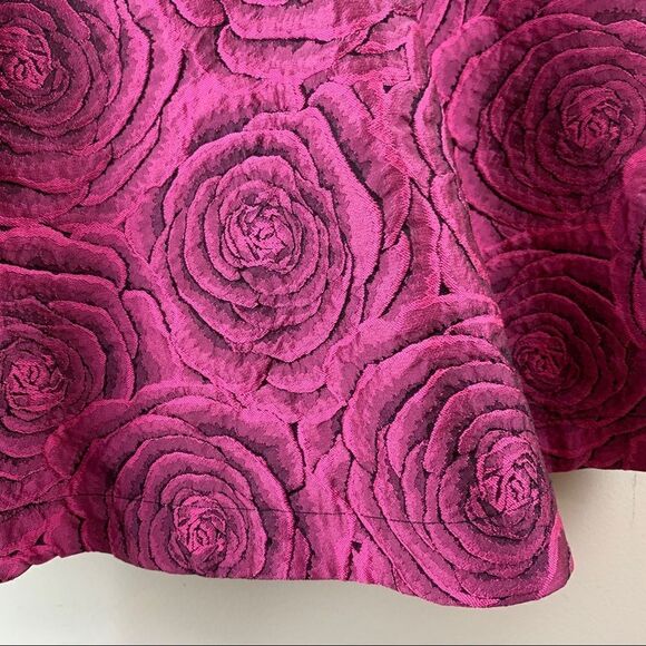 Aqua Brocade‎ Magenta Rose Print Skater Dress EUC Sz XS - Picture 6 of 11